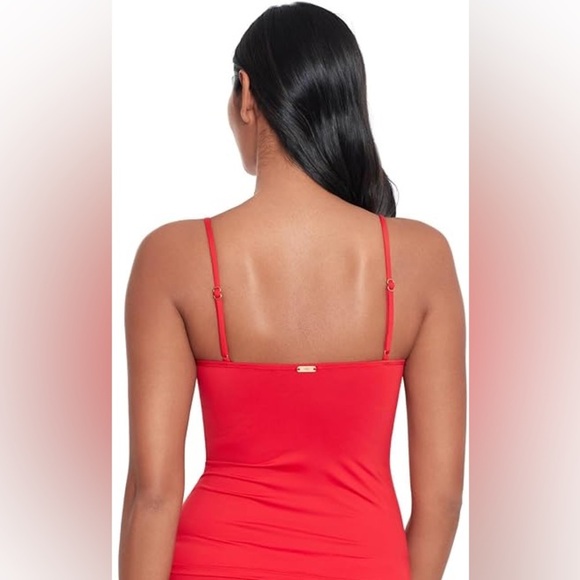Lauren Ralph Lauren Women's Beach Club Soids Toggle Underwire Camikini Red 14 - Picture 2 of 7